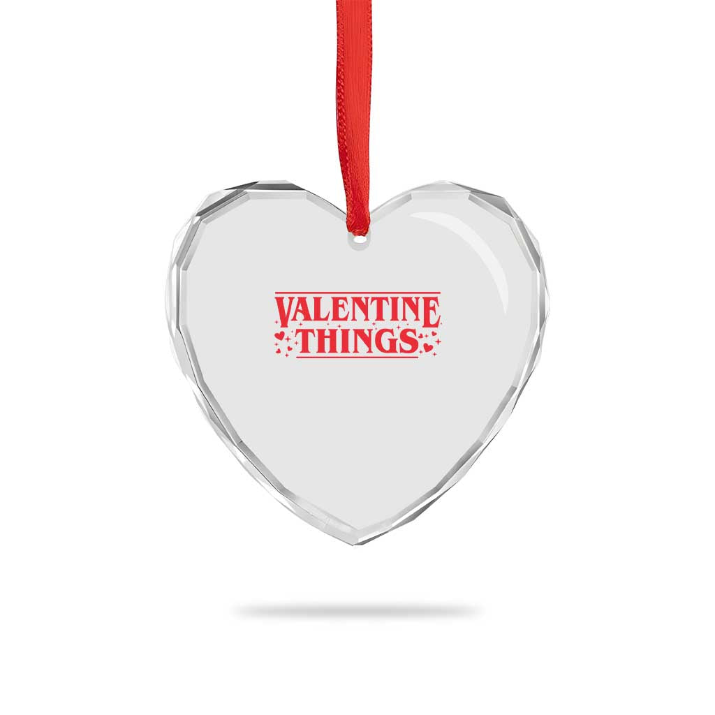 Funny Valentine Things Heart Crystal Glass Ornament Romantic Stranger Valentine's Day Movie