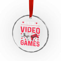 Funny Valentines Gamer Crystal Glass Ornament V is for Video Games - Wonder Print Shop