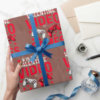Funny Valentines Gamer Wrapping Paper Roll V is for Video Games - Wonder Print Shop