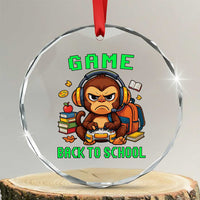 Funny Video Game Crystal Glass Ornament Cute Monkey Back To School - Wonder Print Shop