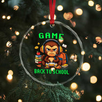 Funny Video Game Crystal Glass Ornament Cute Monkey Back To School - Wonder Print Shop