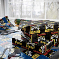 Funny Video Gamer Wrapping Paper Roll Warning May Yell At Video Games - Wonder Print Shop