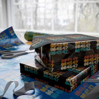 Funny Vintage 80s Style 86 45 47 Retro Stripes Wrapping Paper Roll - Wonder Print Shop
