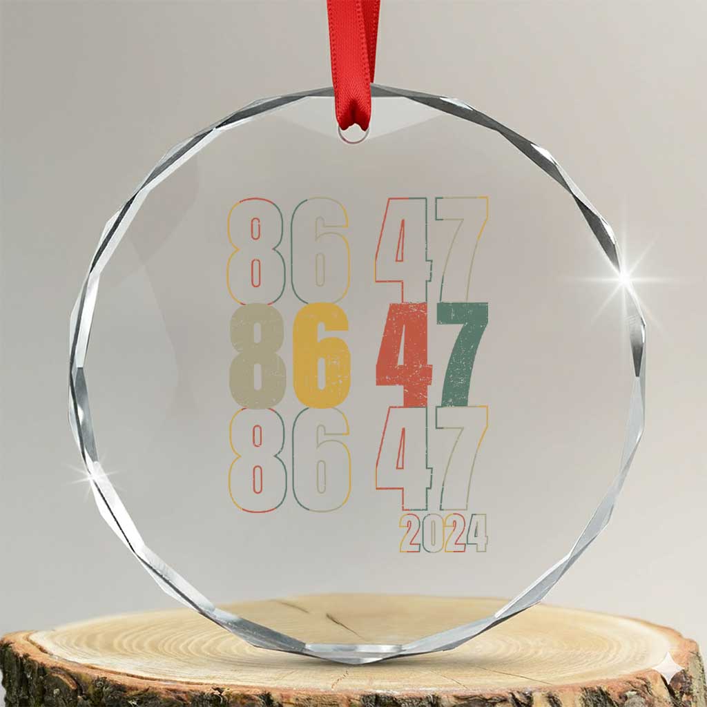 Funny Vintage 80s Style 86 47 2024 Retro Crystal Glass Ornament - Wonder Print Shop