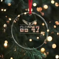 Funny Vintage 86 47 Crystal Glass Ornament Eagle Vintage American Flag - Wonder Print Shop