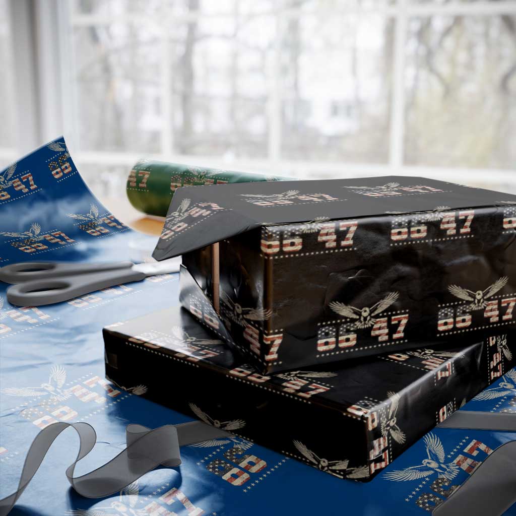 Funny Vintage 86 47 Wrapping Paper Roll Eagle Vintage American Flag - Wonder Print Shop