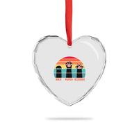 Funny Vintage Black Cat Introvert Heart Crystal Glass Ornament Rock Paper Scissors Paw