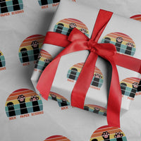 Funny Vintage Black Cat Introvert Wrapping Paper Roll Rock Paper Scissors Paw