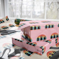 Funny Vintage Black Cat Introvert Wrapping Paper Roll Rock Paper Scissors Paw