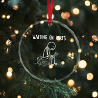 Funny Waiting On Parts Mechanic Auto Repair Car Crystal Glass Ornament