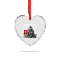 Funny Waiting On Parts Mechanic Skeleton Auto Repair Life Heart Crystal Glass Ornament