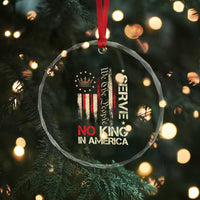 Funny We The People Serve No King In American Crystal Glass Ornament Vintage Betsy Ross Flag - Wonder Print Shop