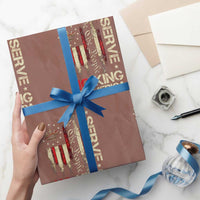 Funny We The People Serve No King In American Wrapping Paper Roll Vintage Betsy Ross Flag - Wonder Print Shop