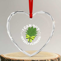 Funny Weed Cannabis 420 Heart Crystal Glass Ornament I Can Buy Myself Flowers Marijuana Smoking - Wonder Print Shop