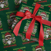 Funny Weed Christmas Wrapping Paper Roll Merry Juana Xmas Santa - Wonder Print Shop