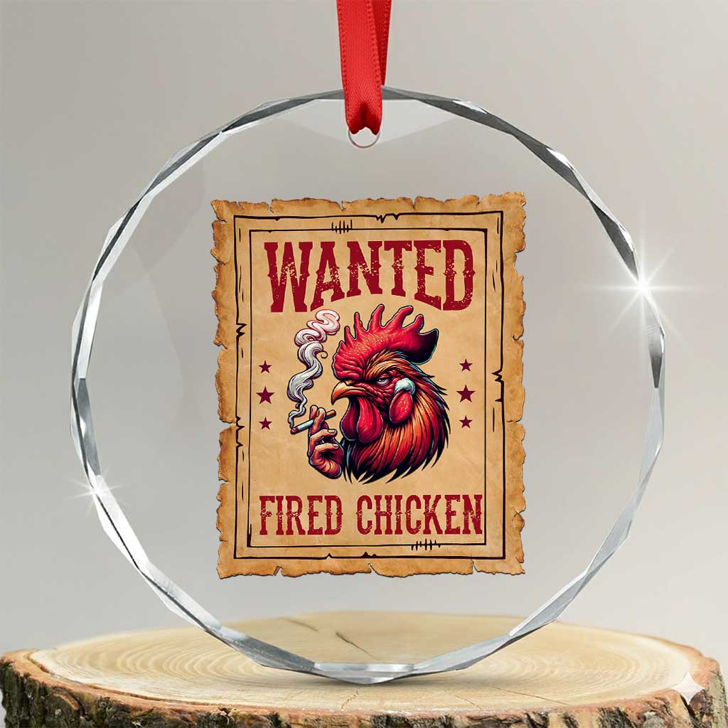 Funny Weed Lover Cannabis 420 Crystal Glass Ornament Fried Chicken - Wonder Print Shop