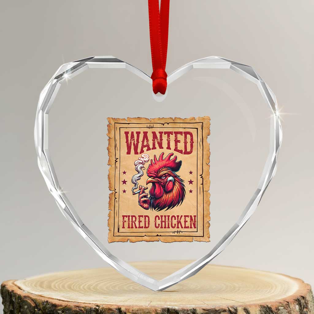 Funny Weed Lover Cannabis 420 Heart Crystal Glass Ornament Fried Chicken - Wonder Print Shop