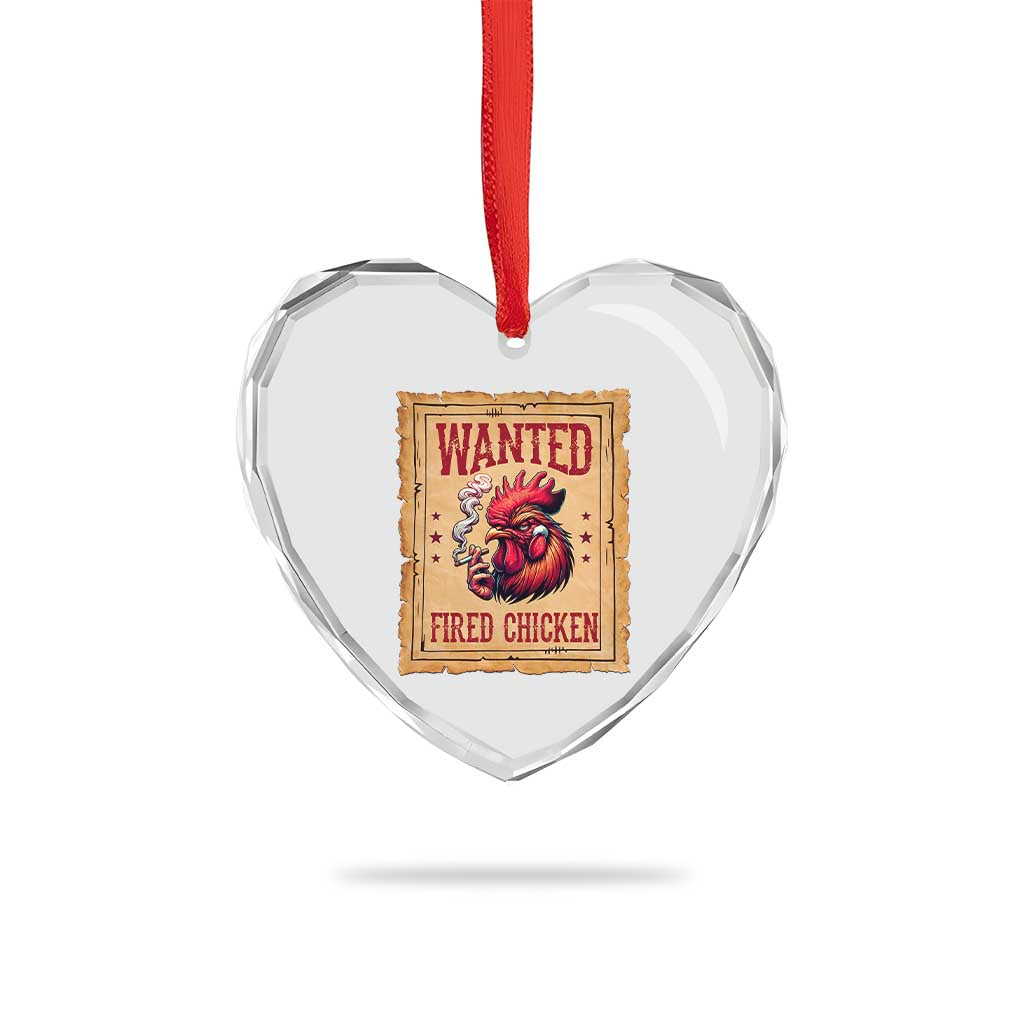 Funny Weed Lover Cannabis 420 Heart Crystal Glass Ornament Fried Chicken - Wonder Print Shop