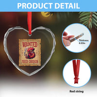 Funny Weed Lover Cannabis 420 Heart Crystal Glass Ornament Fried Chicken - Wonder Print Shop