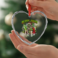 Funny Weed Xmas Heart Crystal Glass Ornament Merry Juana Santa Skeleton 420 - Wonder Print Shop