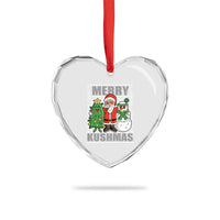 Funny Weed Xmas Heart Crystal Glass Ornament Merry Kushmas Naughty Santa Snowman Cannabis 420 - Wonder Print Shop