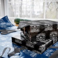 Funny Weekend Forecast Boating With A Chance Of Drinking Wrapping Paper Roll Pontoon Boat Captain - Wonder Print Shop