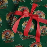 Funny Welding Bigfoot Wrapping Paper Roll And I Think To Myself What A Wonderful Weld - Wonder Print Shop
