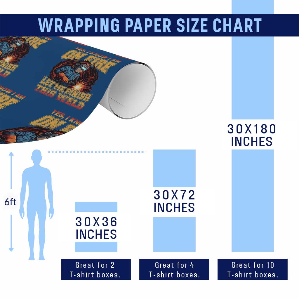 Funny Welding Bigfoot Wrapping Paper Roll Cryptid Welder Sasquatch - Wonder Print Shop