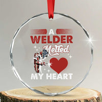 Funny Welding Welder Wife Girlfriend Crystal Glass Ornament - Wonder Print Shop