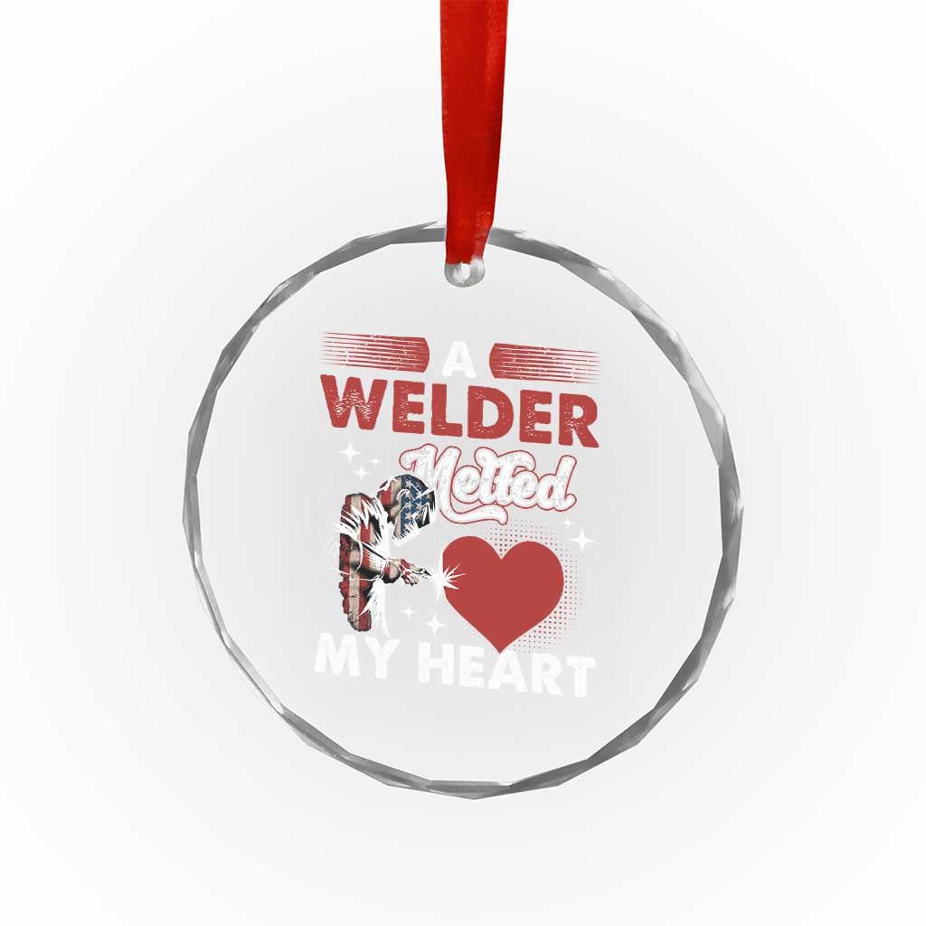 Funny Welding Welder Wife Girlfriend Crystal Glass Ornament - Wonder Print Shop