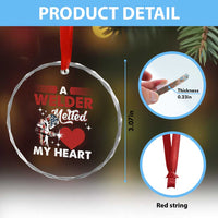 Funny Welding Welder Wife Girlfriend Crystal Glass Ornament - Wonder Print Shop