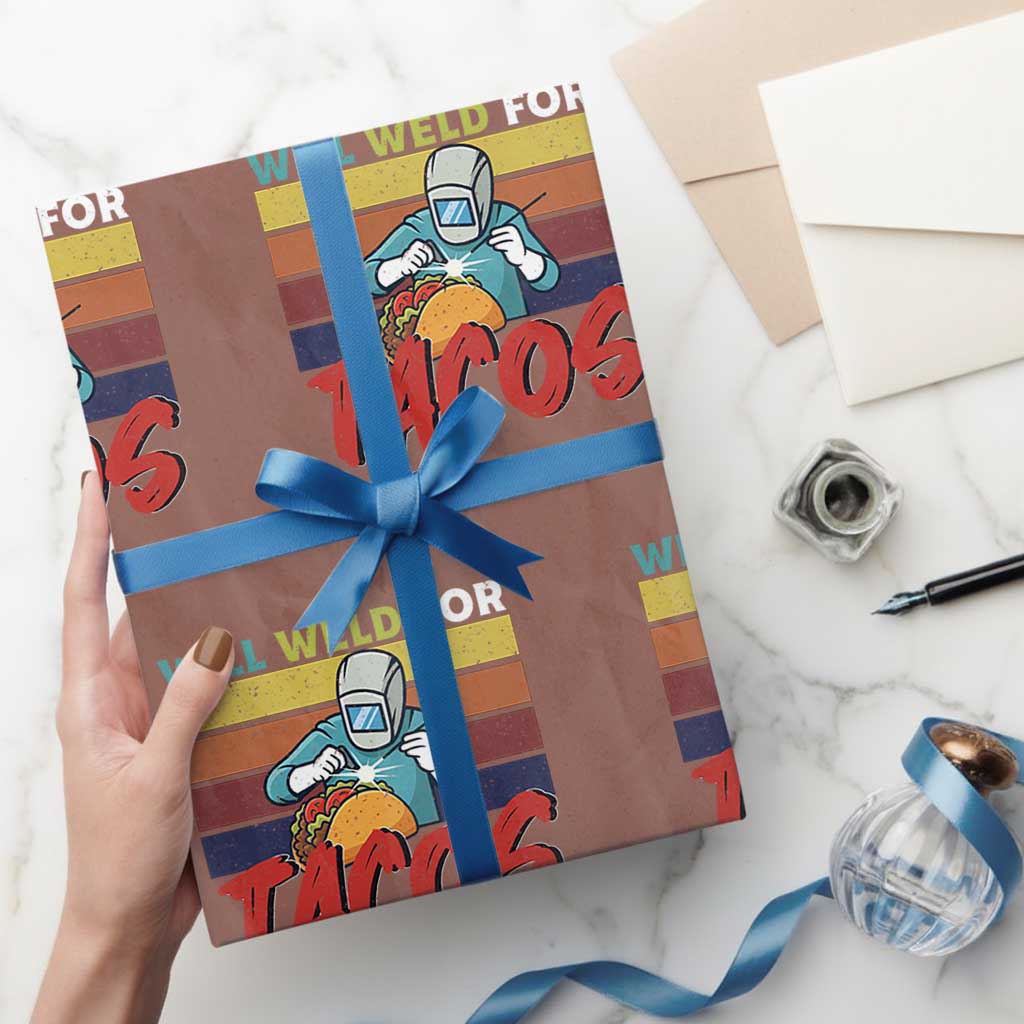 Funny Welding Wrapping Paper Roll Will Weld For Tacos - Wonder Print Shop