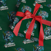 Funny Wendigo Monster Christmas Wrapping Paper Roll Rock On Hand Meme Xmas - Wonder Print Shop