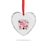 Funny Western Teacher Aide Graphic Heart Crystal Glass Ornament She's A Para I Can Tell