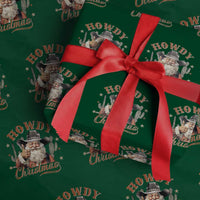 Funny Western Xmas Wrapping Paper Roll Howdy Christmas Retro Cowboy Santa Country - Wonder Print Shop