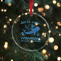 Funny Whale Shark Christian Bible Jonah 1:17 Crystal Glass Ornament Get In Loser We're Doing God's Will