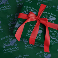 Funny Whale Shark Christian Bible Jonah 1:17 Wrapping Paper Roll Get In Loser We're Doing God's Will