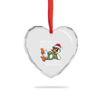 Funny Whatever Life Throws At You Duck And Let It Hit Someone Else Christmas Heart Crystal Glass Ornament - Wonder Print Shop