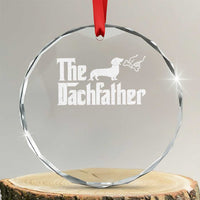 Funny Wiener Dog Dad Crystal Glass Ornament The Dachshund Fathers Day Gifts For Dog Lovers