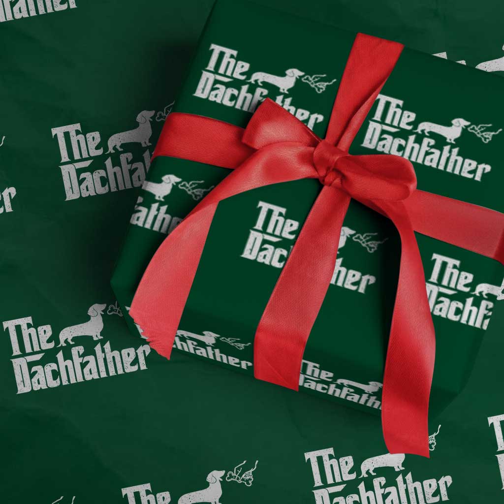 Funny Wiener Dog Dad Wrapping Paper Roll The Dachshund Fathers Day Gifts For Dog Lovers