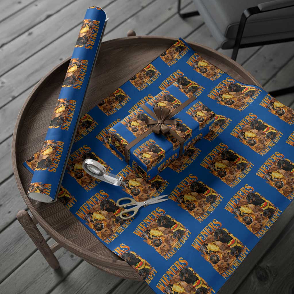 Funny Wiener Dog Wrapping Paper Roll Vintage Bootleg Gift For Dachshund Lover - Wonder Print Shop