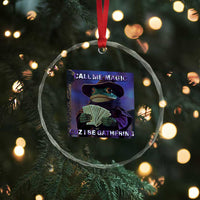 Funny Wizard Frog Fantasy Meme Crystal Glass Ornament Call Me Magic Cuz I Be Gathering MTG Gamer - Wonder Print Shop