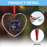 Funny Wizard Frog Fantasy Meme Heart Crystal Glass Ornament Call Me Magic Cuz I Be Gathering MTG Gamer - Wonder Print Shop