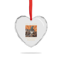 Funny Wizard RPG Gamer Heart Crystal Glass Ornament Get In Loser We Are Doing Magic - Wonder Print Shop