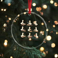 Funny Woodworker Graphic Crystal Glass Ornament Just A Carpenter Goose