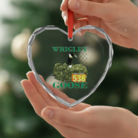 Funny Wrigley Goose Heart Crystal Glass Ornament Section 538 Chicago - Wonder Print Shop