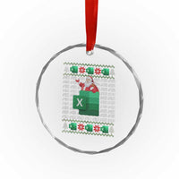 Funny Xmas Accountant Crystal Glass Ornament Excel REF Error Spreadsheet Santa Gift TS02