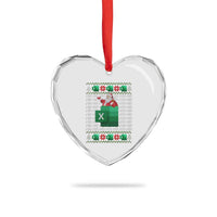 Funny Xmas Accountant Heart Crystal Glass Ornament Excel REF Error Spreadsheet Santa Gift - Wonder Print Shop