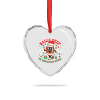 Funny Xmas American Football Heart Crystal Glass Ornament Balls Deep In Christmas Spirit Game Day - Wonder Print Shop