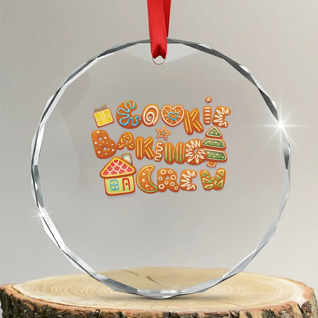 Funny Xmas Baking Crystal Glass Ornament Cookie Baking Crew Family Matching TS11